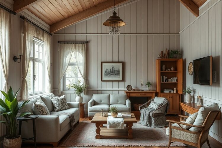 pelikan24.ru | Отделка стен панелями из дерева или МДФ в загородном доме